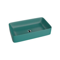 Lavita Pasana Green Umywalka nablatowa 60,5x34 cm zielony mat 5900378325925