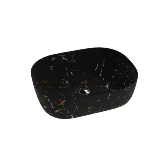 Lavita Fuego Umywalka nablatowa 46x32,5 cm czarny mat 5900378326359