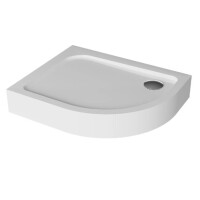 Polimat Oris Brodzik półokrągły 100x80 cm lewy biały 00067