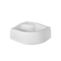 Besco Maxi Brodzik półokrągły 120x85 cm lewy biały BAM-120-NL