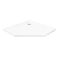 New Trendy Mild Stone Brodzik pięciokątny 90x90 cm biały B-0540