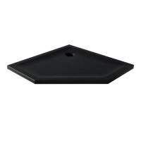 New Trendy Mild Stone Brodzik pięciokątny 90x90 cm czarny B-0582