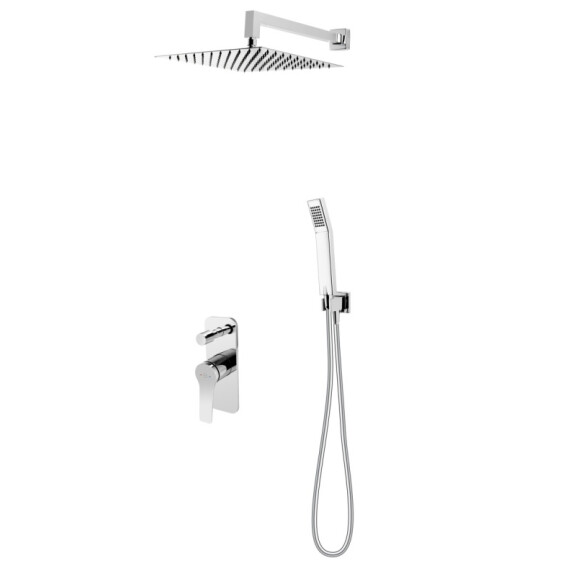 Fdesign Seppia Zestaw prysznicowy podtynkowy z deszczownicą chrom FD1-SPA-7PSET-11