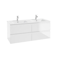 Defra Como D120 Szafka podumywalkowa podwójna 119,8x50x45,1 cm biały połysk 123-D-06055x2
