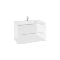 Defra Como D80 Szafka podumywalkowa 79,9x50x45,1 cm biały połysk 123-D-08055