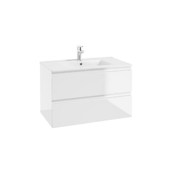Defra Como D80 Szafka podumywalkowa 79,9x50x45,1 cm biały połysk 123-D-08055