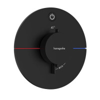 Hansgrohe ShowerSelect Comfort S Bateria prysznicowa podtynkowa termostatyczna czarny mat 15553670
