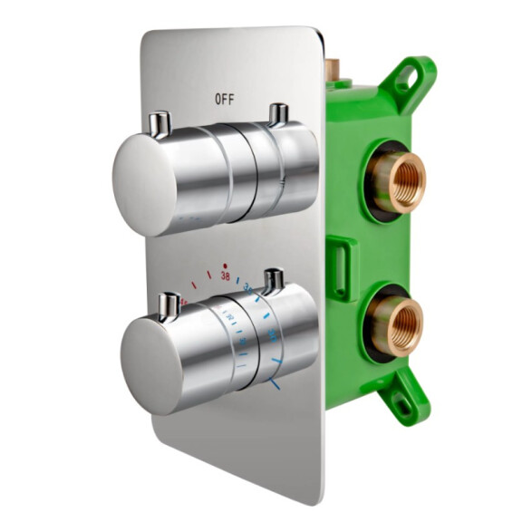Fdesign Stabilla Bateria wannowo-prysznicowa termostatyczna podtynkowa chrom FD1-TS07-7PBOX-11