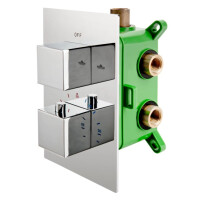 Fdesign Stabilla Bateria wannowo-prysznicowa termostatyczna podtynkowa chrom FD1-TS08-7PBOX-11