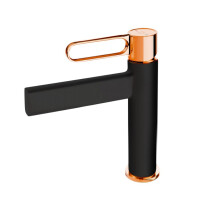 Fdesign Zaffiro Bateria umywalkowa różowe złoto/czarna FD1-ZFR-2-25 