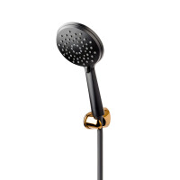 Fdesign Hotspring Zestaw prysznicowy punktowy różowe złoto/czarny FD2-101-25