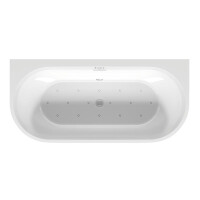 Riho Desire Back2wall Wanna wolnostojąca przyścienna 180x84 cm LED z hydromasażem biała B089003005