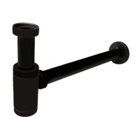 Aquaparts Syfon umywalkowy butelkowy ozdobny czarny mat SY-UM-04
