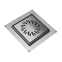 McAlpine Odpływ punktowy 21,2x21,2 cm wzór Solier stal nierdzewna CD150-90-BSOL