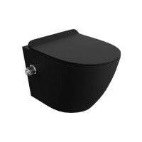 Lavita Salto Black Zestaw toaleta WC myjąca krótka bez kołnierza + deska wolnoopadająca czarny mat 5900378334255