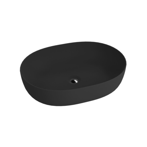 Lavita Blas Black Umywalka nablatowa 59,5x43 cm czarny mat 5900378334316