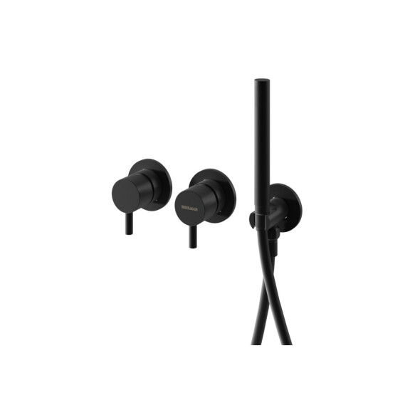 Kohlman Axel Black Bateria wannowo-prysznicowa podtynkowa czarny mat QW260AB