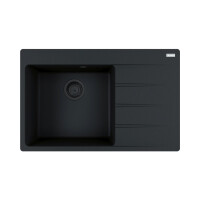 Franke Centro CNG 611-78 Zlewozmywak granitowy jednokomorowy 78x50 cm czarny mat 114.0693.565