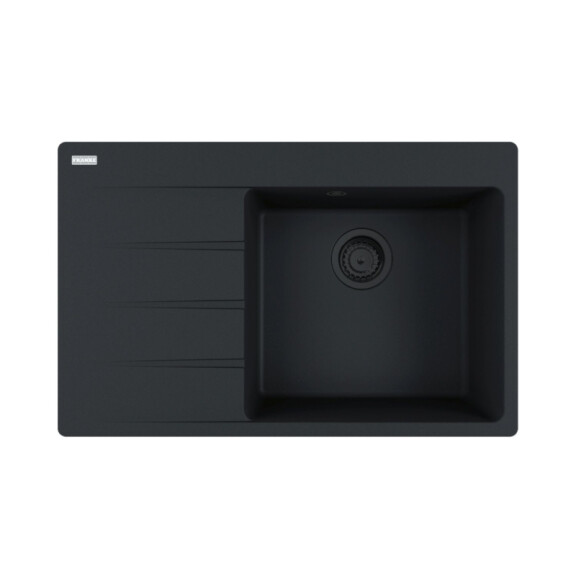 Franke Centro CNG 611-78 Zlewozmywak granitowy jednokomorowy 78x50 cm czarny mat 114.0693.564