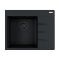 Franke Centro CNG 611-62 Zlewozmywak granitowy jednokomorowy 62x50 cm prawy czarny mat 114.0693.567