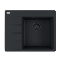 Franke Centro CNG 611-62 Zlewozmywak granitowy jednokomorowy 62x50 cm lewy czarny mat 114.0693.566