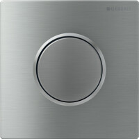 Geberit Typ 10 Pneumatyczny przycisk do pisuaru okrągły stal szczotkowana/polerowany z powłoką easy-to-clean 116.015.SN.1