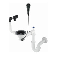 Deante Space-Saver Syfon do zlewozmywaka granitowego 1-komorowego czarny mat ZXY_N982