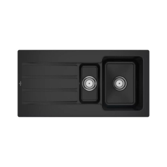 Villeroy & Boch Architectura 60 XR Zlewozmywak ceramiczny półtorakomorowy 100x51 cm czarny Pure Black 336501R7