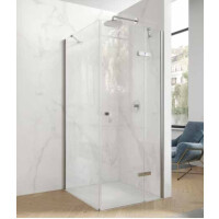 Huppe Aura Pure Drzwi uchylne 70-120x120-200 cm na wymiar lewe profile srebrny połysk szkło przezroczyste z powłoką Anti-Plaque AP0180069322