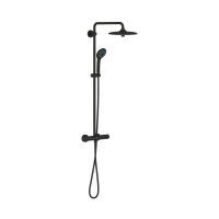 Grohe Vitalio Joy System 260 Zestaw prysznicowy termostatyczny natynkowy z deszczownicą phantom black 26403KF2