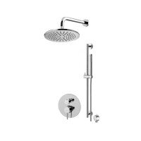 Paffoni Light Zestaw prysznicowy podtynkowy z deszczownicą chrom LIG018ZN5C