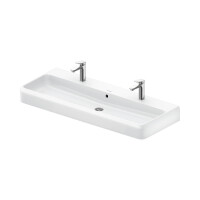 Duravit Qatego Umywalka meblowa 120x47 cm podwójna z przelewem biały z powłoką HygieneGlaze 2382122024