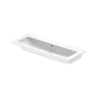 Duravit ME by Starck Umywalka meblowa 123x49 cm bez otworów na baterię biały Alpin z powłoką WonderGliss 23611200601