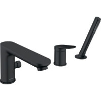 Duravit Wave Bateria nawannowa 3 otworowa czarny mat WA5260000046
