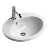 Catalano Incasso Umywalka wpuszczana w blat 57x47 cm z powłoką CataGlaze biała 1INZE00/0725571001