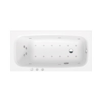 Duravit Aurena Wanna z hydromasażem 150x75 cm Combi-System P biały satynowy mat 760545BA0CP1000