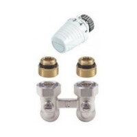 Honeywell Thera-4 Zestaw Głowica termostatyczna biała + zawór podwójny Verafix kątowy VT3096EY15