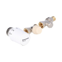 Honeywell Thera-5 Zestaw Głowica termostatyczna biała + zawór termostatyczny prosty + zawór powrotny prosty VTL5020DS15
