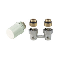 Honeywell Thera-6 Zestaw Głowica termostatyczna biała + zawór podwójny kątowy TL3095EY15A