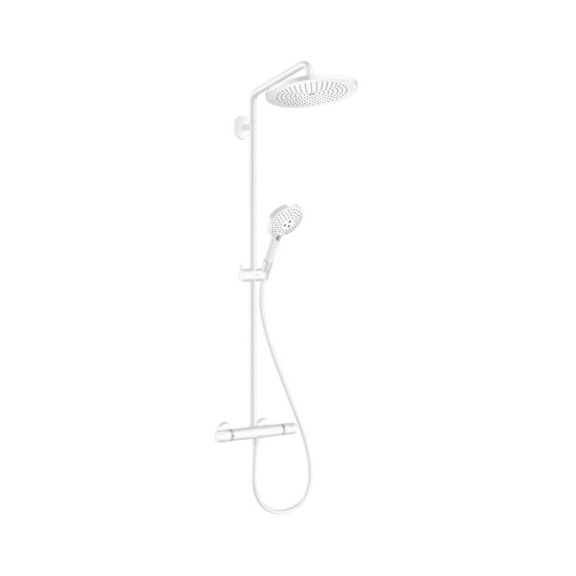 Hansgrohe Croma Select S Zestaw prysznicowy termostatyczny natynkowy z deszczownicą biały mat 26891700