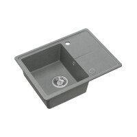 Quadron Tony 116 Zlewozmywak granitowy jednokomorowy 60x45 cm szary silver stone HTO6045SZK