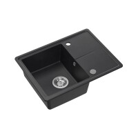 Quadron Tony 116 Zlewozmywak granitowy jednokomorowy 60x45 cm czarny black dotted HTO6045CZK