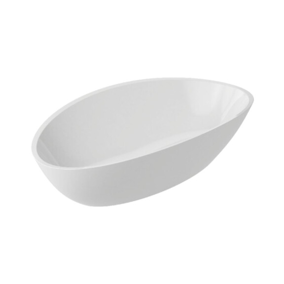 Emporia Riva Umywalka nablatowa 59,9x36,1 cm biała z powłoką Snow White EMPORIA-RIVA0003