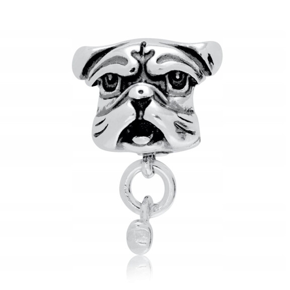 Charms Zawieszka Buldog z Kością Próba 925