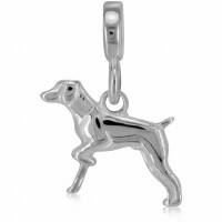 Srebrny Charms Pies Dog Próba 925
