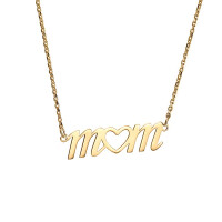 Złoty Naszyjnik Celebrytka Mom Dla Mamy 45cm Pr.585