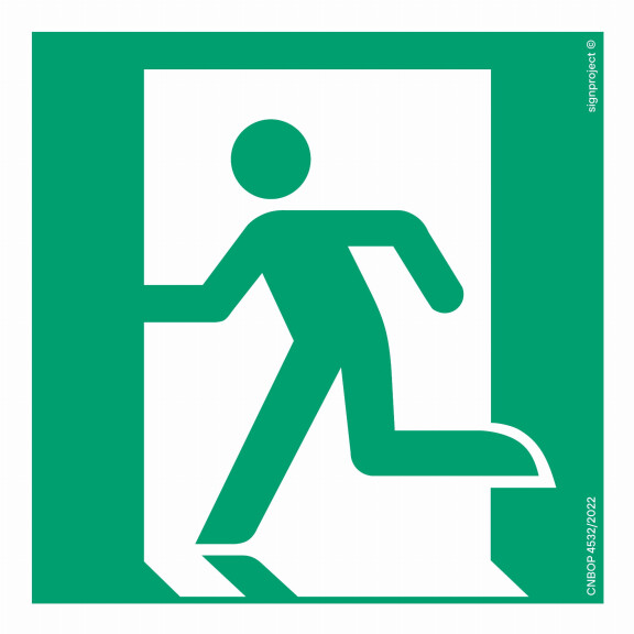 Znak "Drzwi (wyjście) ewakuacyjne lewostronne" Signproject