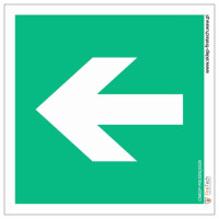 Znak "Kierunek drogi ewakuacyjnej (strzałka prosta)" Signproject