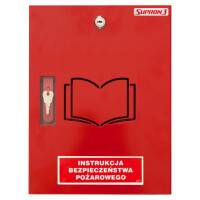 Szafka na instrukcję bezpieczeństwa pożarowego
