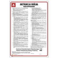 Znak "Instrukcja ogólna przeciwpożarowa" Signproject